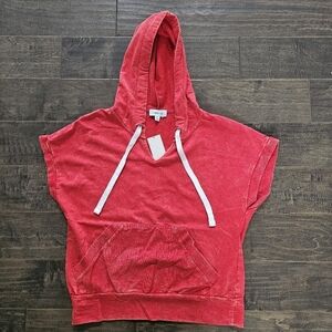 Brand New Evereve Sleeveless Women's Vintage Wash Hoodie Sz XS